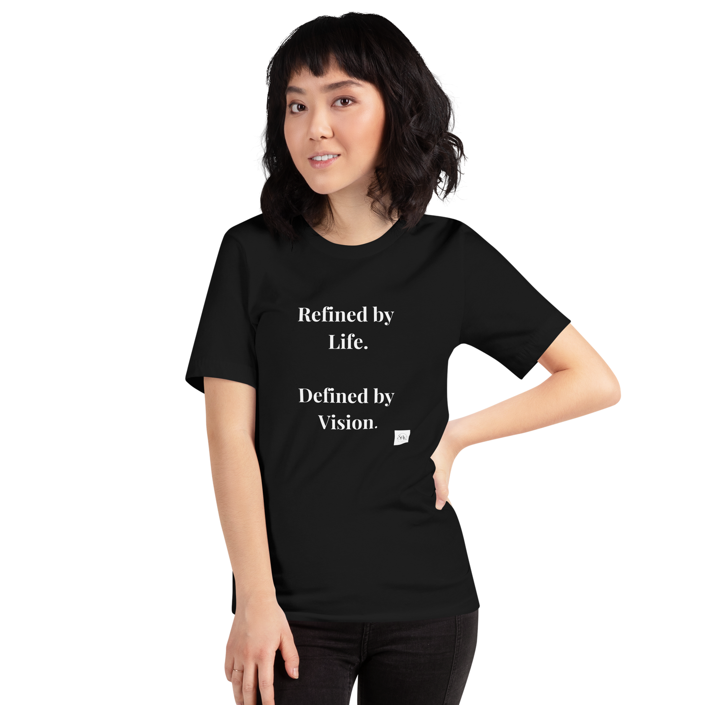 Refined by Life. Defined by Vision. Unisex T-shirt – Black