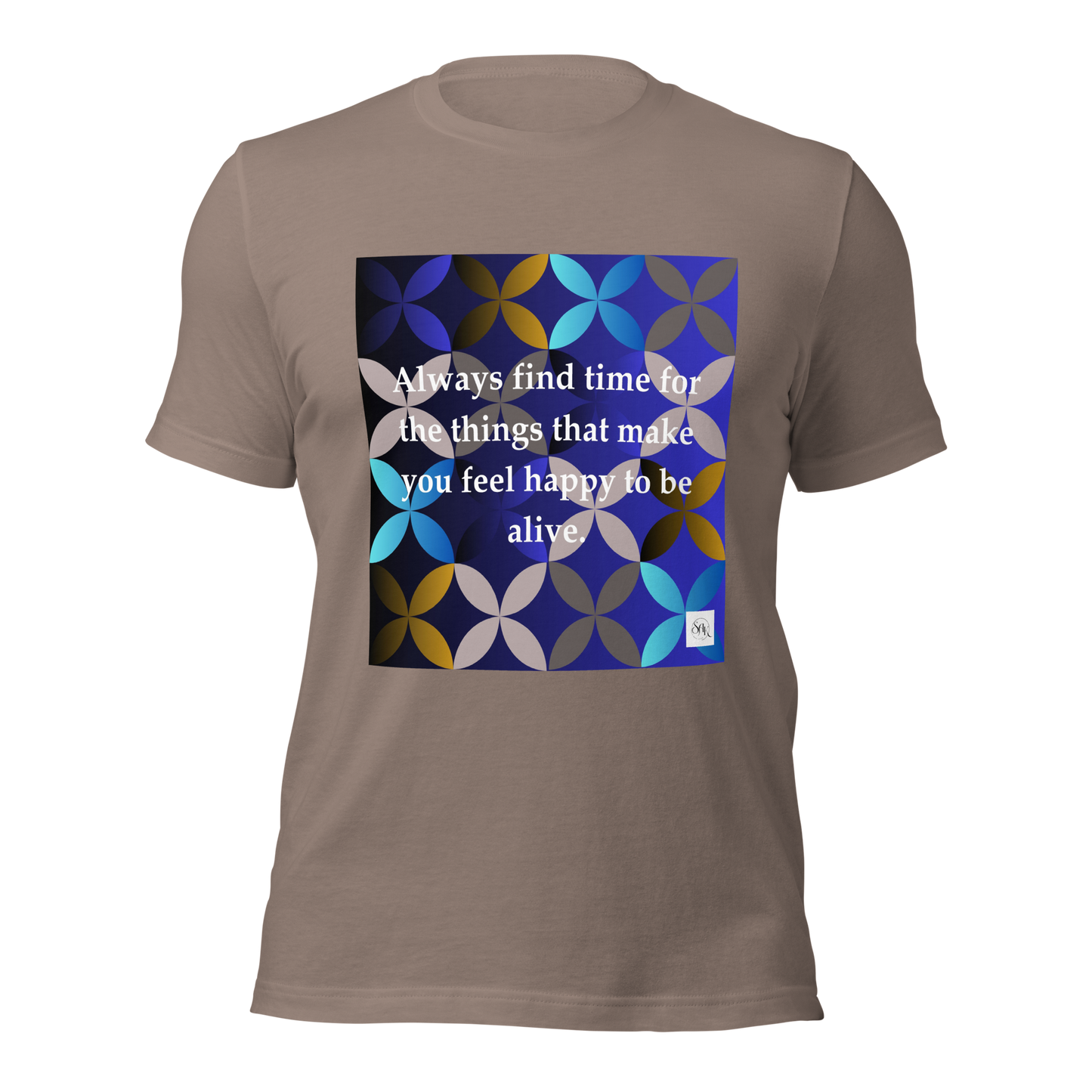 Find Time for Happy Unisex T-shirt – Pebble