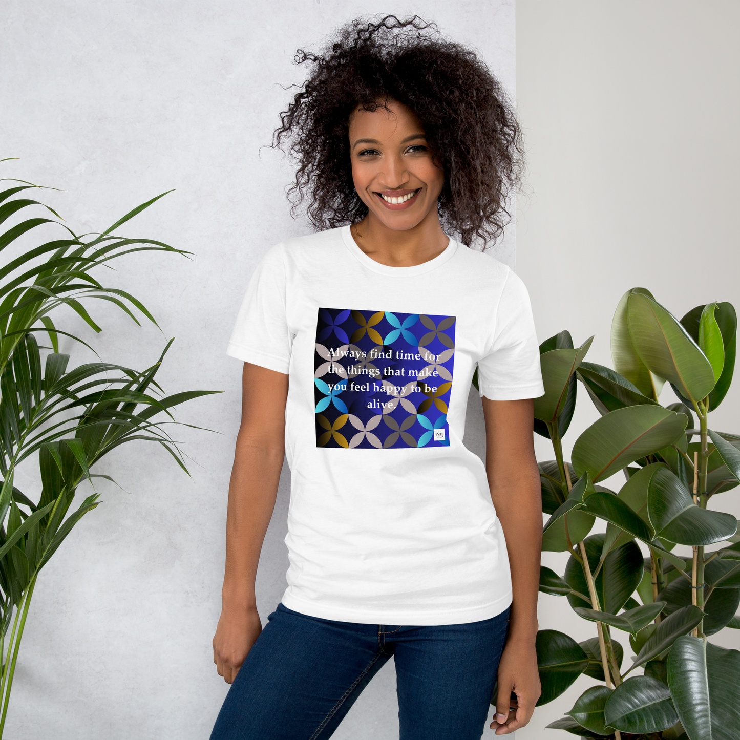 Find Time for Happy Unisex T-shirt – White